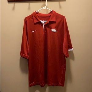 Nike Arkansas Razorback Polo - cardinal red